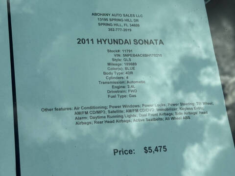 2011 Hyundai Sonata GLS