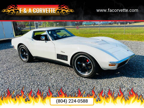 1972 Chevrolet Corvette for sale at F & A Corvette in Colonial Beach VA