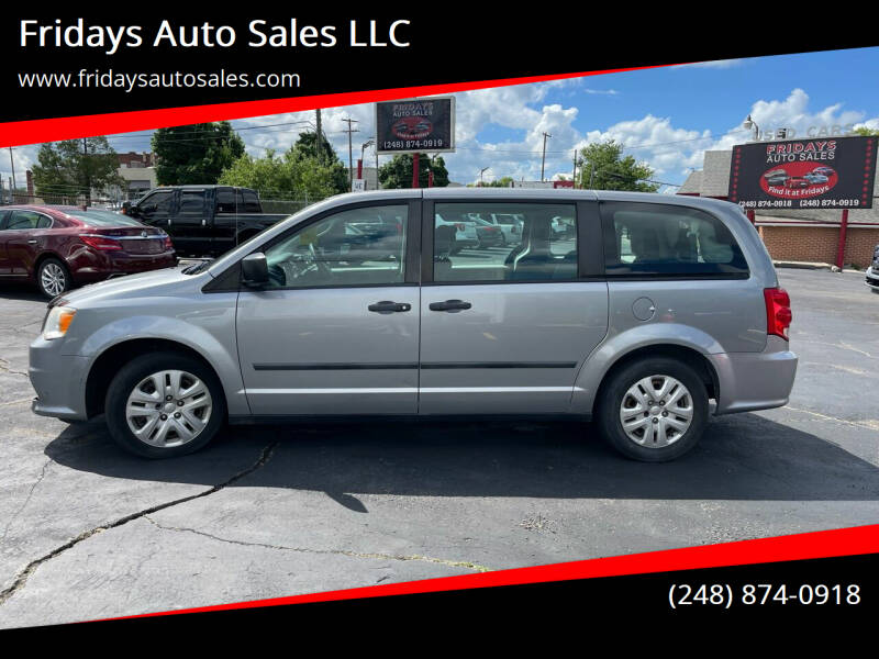 2014 Dodge Grand Caravan for sale at Fridays Auto Sales LLC in Pontiac MI