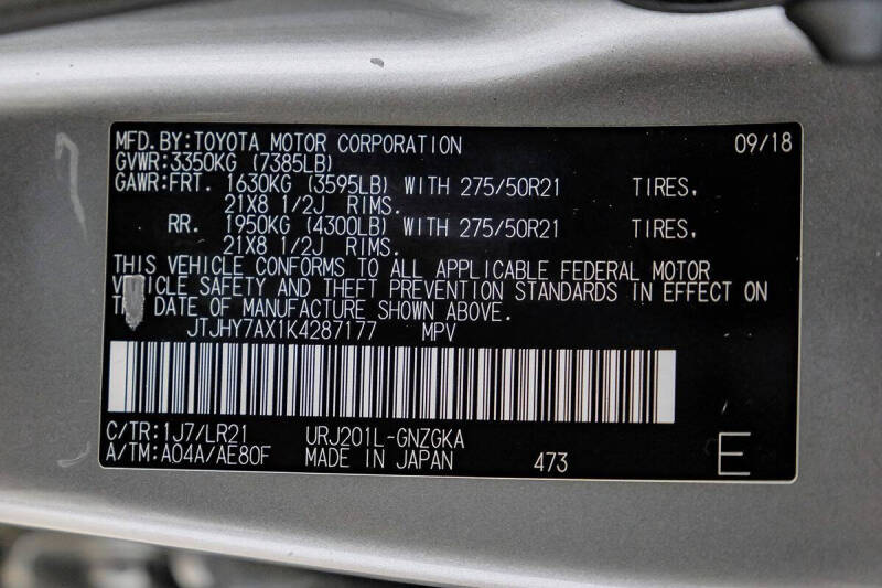 2019 Lexus LX 570 Three-Row