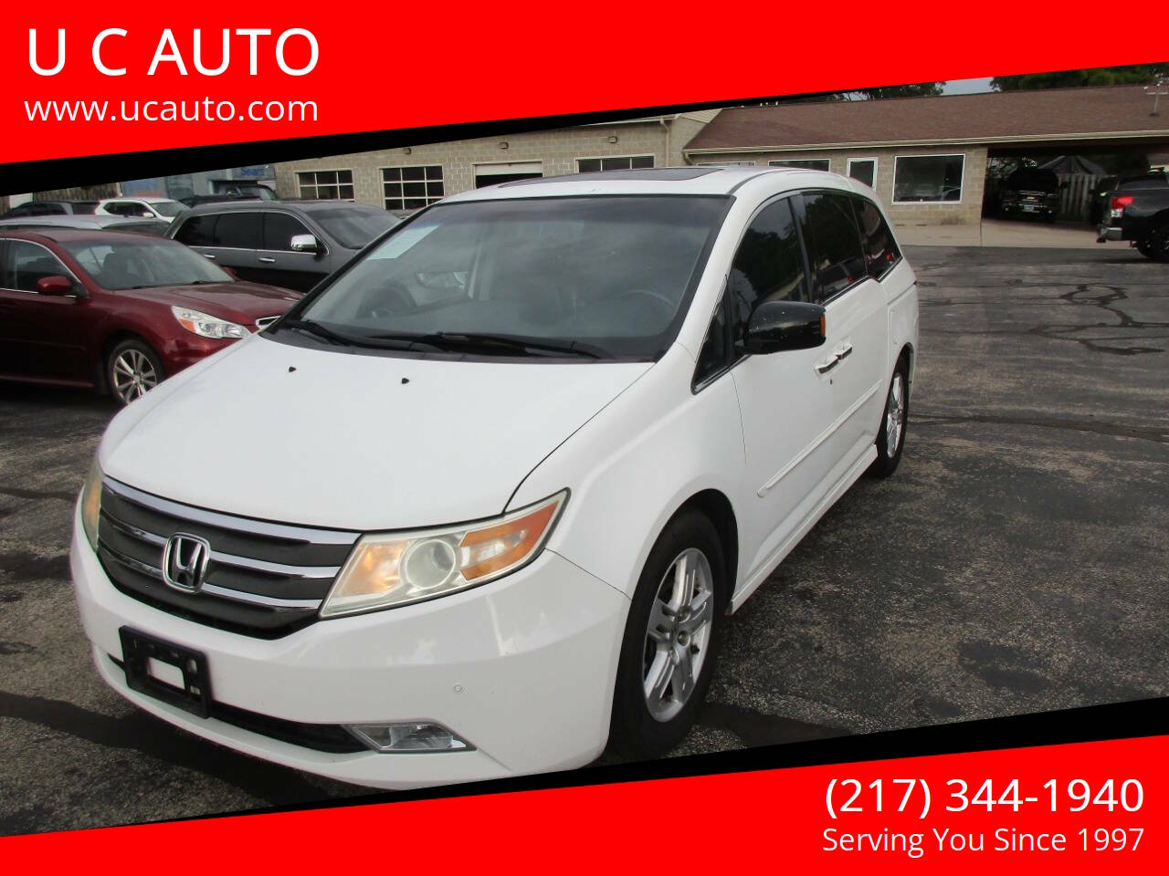 White 2011 Honda Odyssey Touring Elite Touring Elite 4dr Mini-Van 1