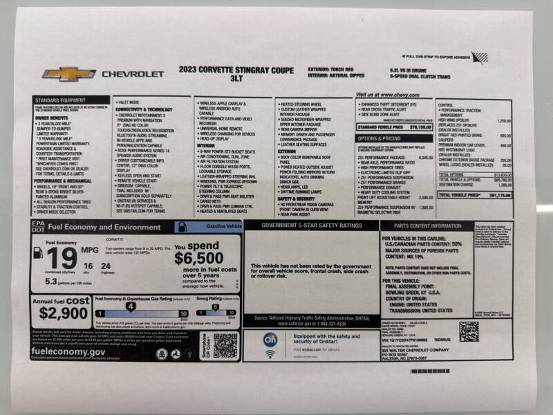 2023 Chevrolet Corvette Stingray