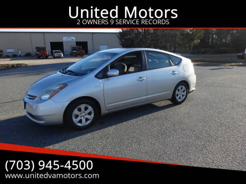 2008 Toyota Prius for sale at United Motors in Fredericksburg VA