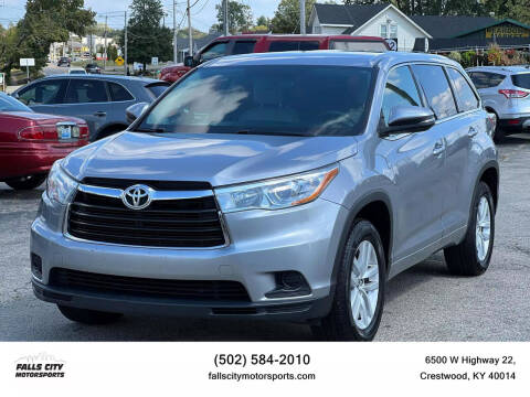 2016 Toyota Highlander for sale at Falls City Motorsports in Crestwood KY