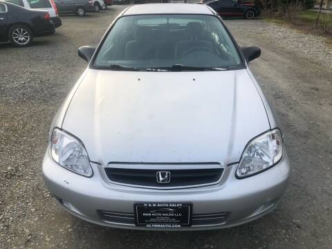 2000 Honda Civic for sale at M & M Auto Sales in Olympia WA
