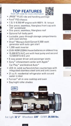 2018 Ford Motorhome Chassis