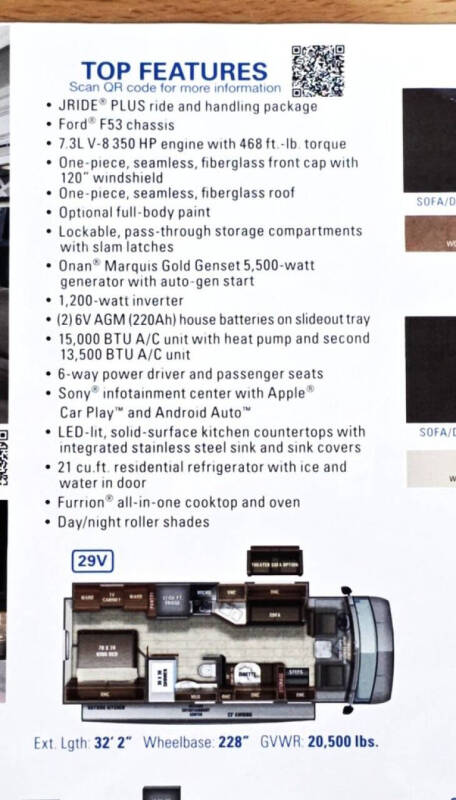 2018 Ford Motorhome Chassis