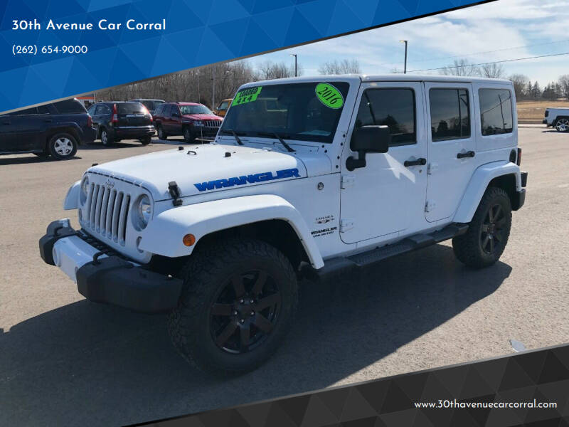 2016 Jeep Wrangler Unlimited for sale at 30th Avenue Car Corral in Kenosha WI
