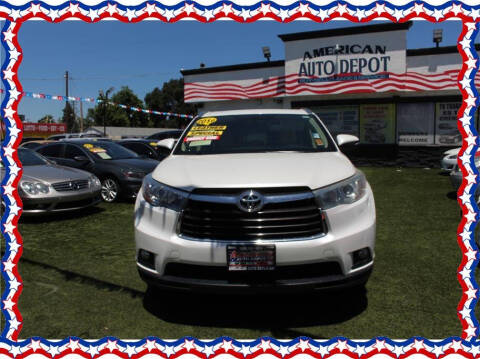 2016 Toyota Highlander for sale at American Auto Depot in Modesto CA