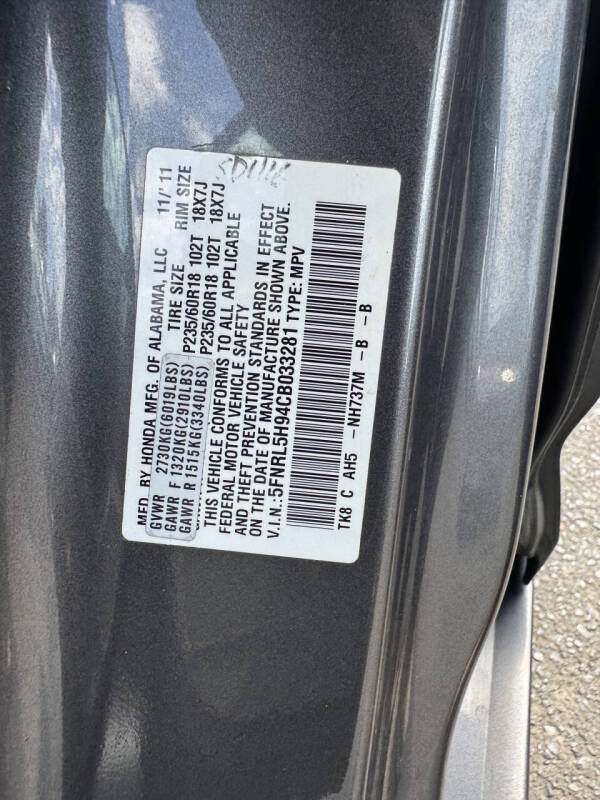 2012 Honda Odyssey Touring