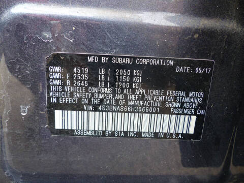 2017 Subaru Legacy 2.5i Sport