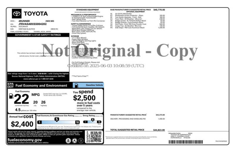 2025 Toyota 4Runner SR5