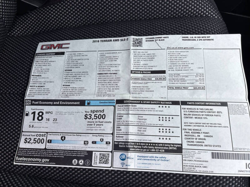 2016 GMC Terrain SLE-2