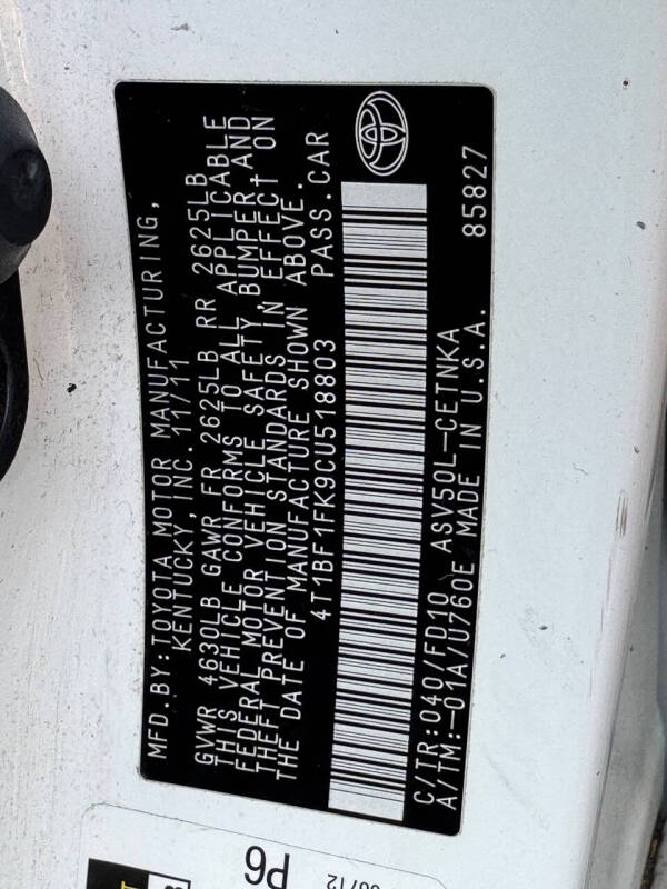 2012 Toyota Camry SE