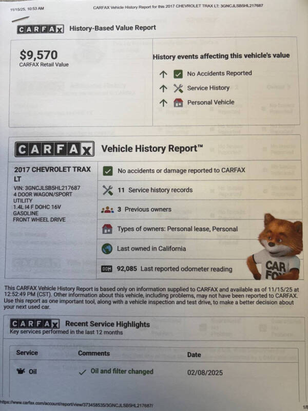 2017 Chevrolet Trax LT