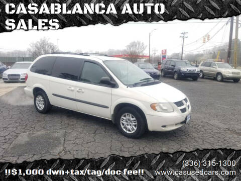 2003 Dodge Grand Caravan for sale at CASABLANCA AUTO SALES in Greensboro NC