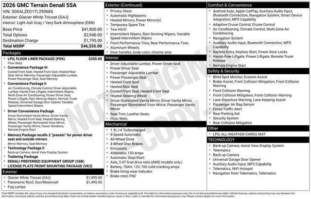 2026 GMC Terrain Denali