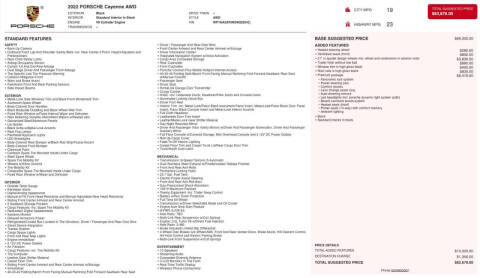 2022 Porsche Cayenne Platinum Edition