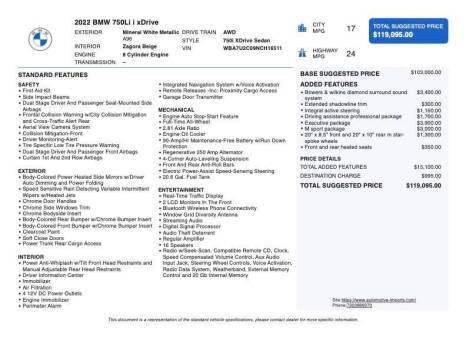 2022 BMW 7 Series 750i xDrive
