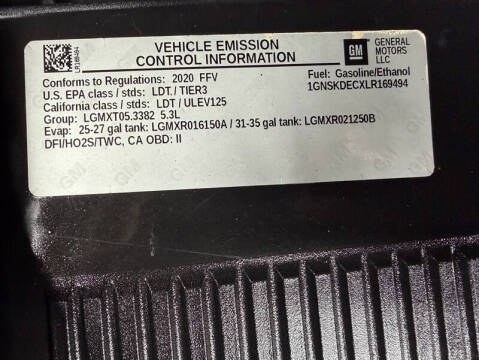 2020 Chevrolet Tahoe Police