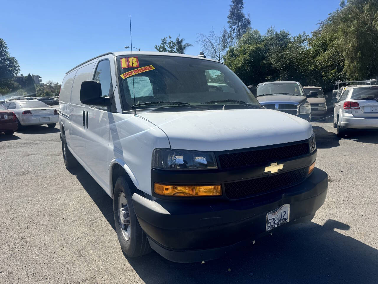 White 2018 Chevrolet Express Cargo Van Rear-Wheel Drive 6-Speed Automatic