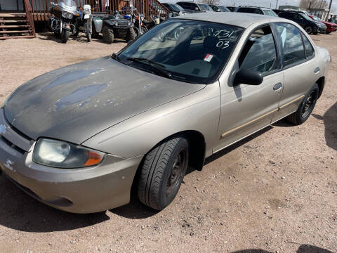 2003 Chevrolet Cavalier for sale at PYRAMID MOTORS - Fountain Lot in Fountain CO