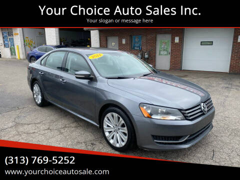 2014 Volkswagen Passat for sale at Your Choice Auto Sales Inc. in Dearborn MI