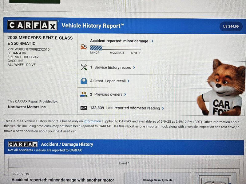 2008 Mercedes-Benz E-Class E 350 4MATIC