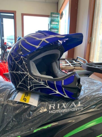 2022 Triangle Helmet Blue Spider for sale at SMALL TOWN AUTO SALES in Angola IN