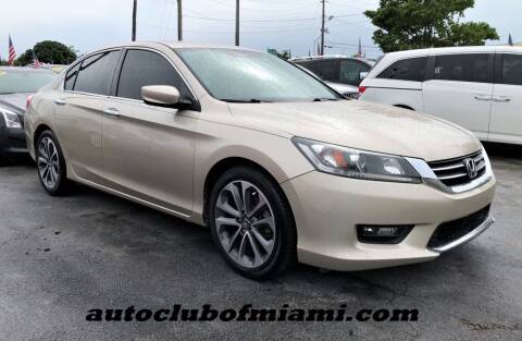 2015 Honda Accord for sale at AUTO CLUB OF MIAMI, INC in Miami FL