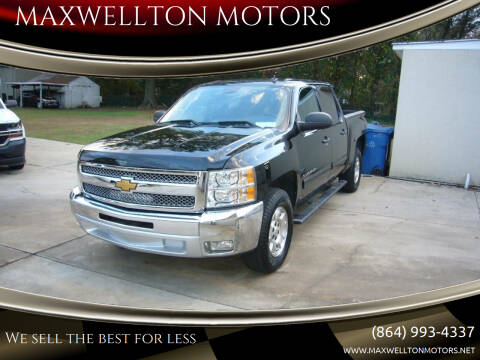 2012 Chevrolet Silverado 1500 for sale at MAXWELLTON MOTORS in Greenwood SC