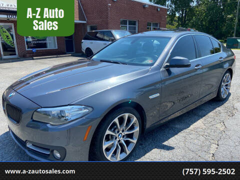2016 BMW 5 Series for sale at A-Z Auto Sales in Newport News VA