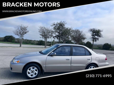 2002 Toyota Corolla for sale at BRACKEN MOTORS in San Antonio TX