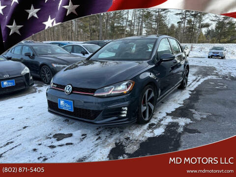 2018 Volkswagen Golf GTI for sale at MD Motors LLC in Williston VT