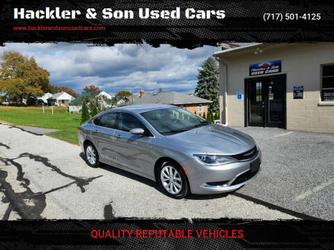 2015 Chrysler 200 for sale at Hackler & Son Used Cars in Red Lion PA