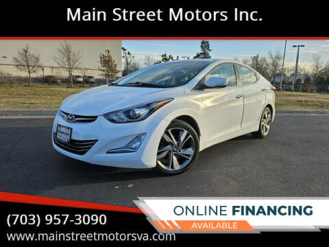 2016 Hyundai Elantra for sale at Main Street Motors Inc. in Chantilly VA