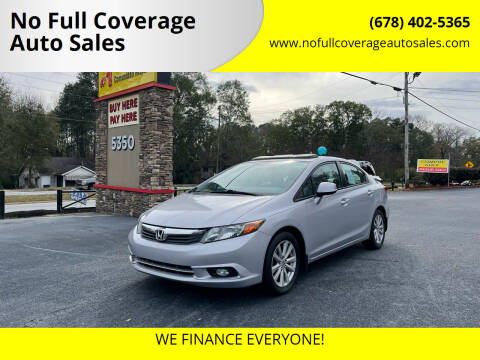 2012 Honda Civic for sale at No Full Coverage Auto Sales in Austell GA