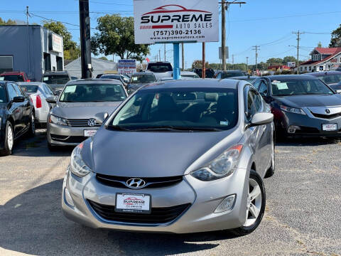 2013 Hyundai Elantra for sale at Supreme Auto Sales in Chesapeake VA
