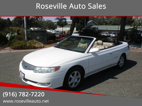 2002 Toyota Camry Solara for sale at Roseville Auto Sales in Roseville CA
