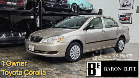 2005 Toyota Corolla for sale at Baron Elite in Upland CA