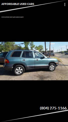 2003 Hyundai Santa Fe for sale at AFFORDABLE USED CARS in North Chesterfield VA