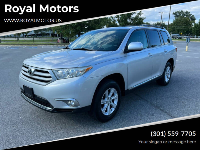 2011 Toyota Highlander for sale at Royal Motors in Hyattsville MD