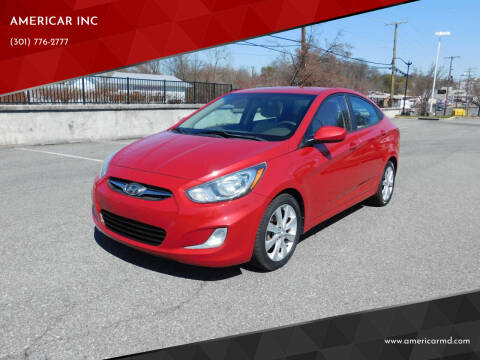 2013 Hyundai Accent for sale at AMERICAR INC in Laurel MD