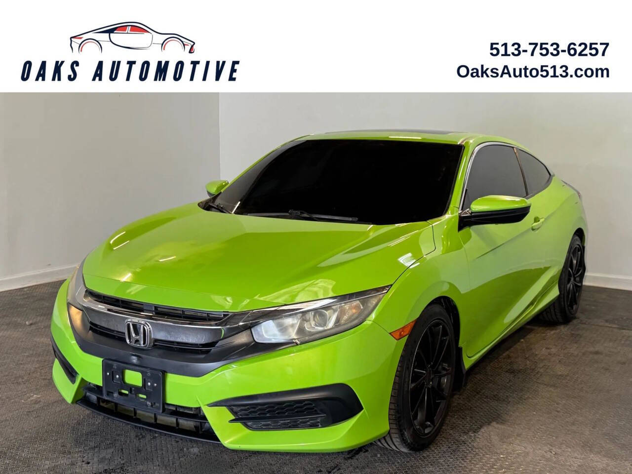 Green 2016 Honda Civic LX-P LX-P 2dr Coupe 1