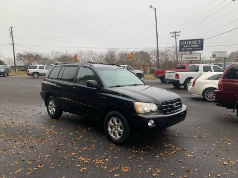 2001 Toyota Highlander for sale at Dorsey Auto Sales in Anderson SC