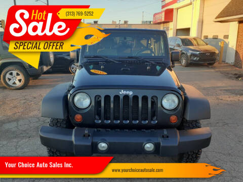 2010 Jeep Wrangler Unlimited for sale at Your Choice Auto Sales Inc. in Dearborn MI