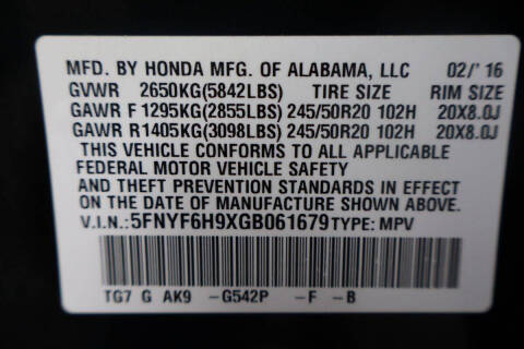 2016 Honda Pilot Touring