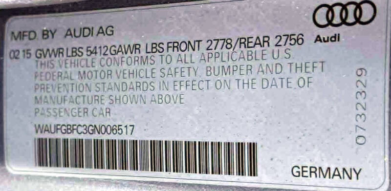 2016 Audi A6 3.0T quattro Premium Plus