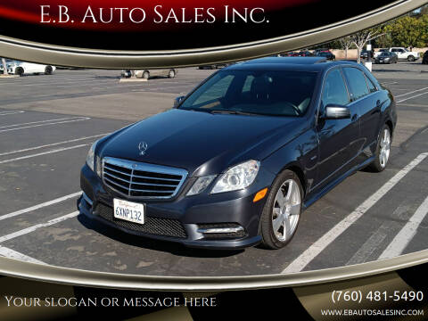 2012 Mercedes-Benz E-Class for sale at E.B. Auto Sales Inc. in Vista CA