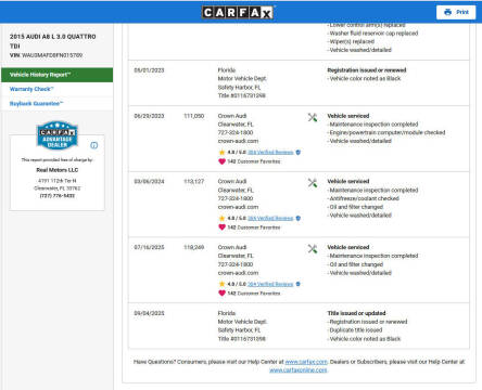 2015 Audi A8 L 3.0 quattro TDI